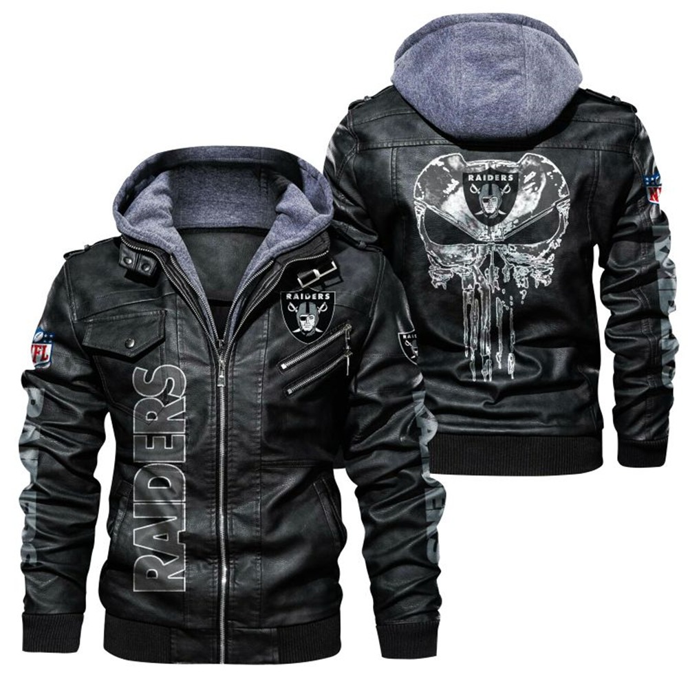 raiders leather jacket